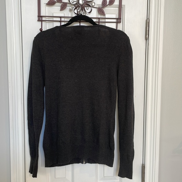 Alberto Makali Gray Embellished Zip-Up Sweater - Picture 4 of 6